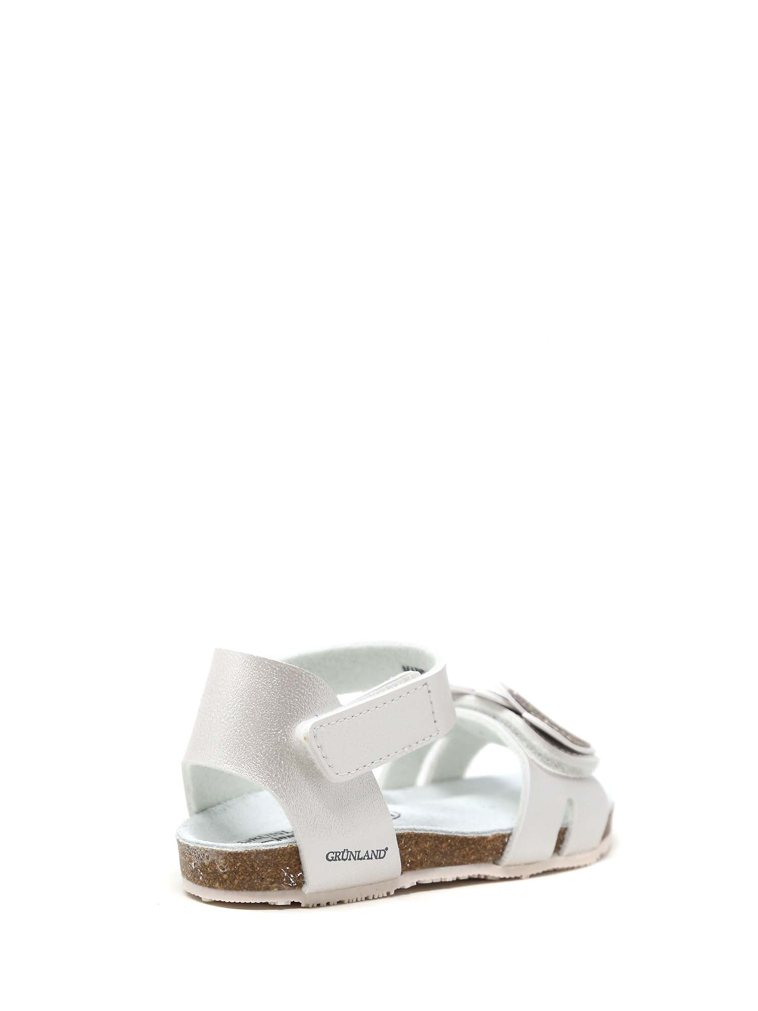Sandali con strappi Argentato Grunland Junior