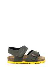 Sandali con strappi Verde Grunland Junior