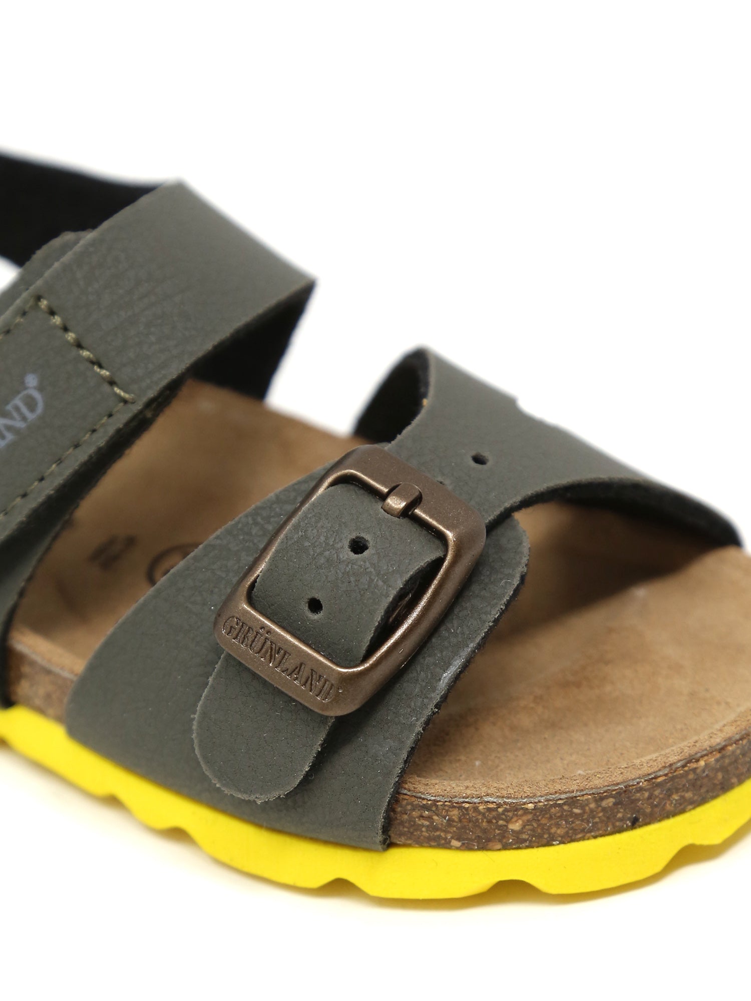 Sandali con strappi Verde Grunland Junior