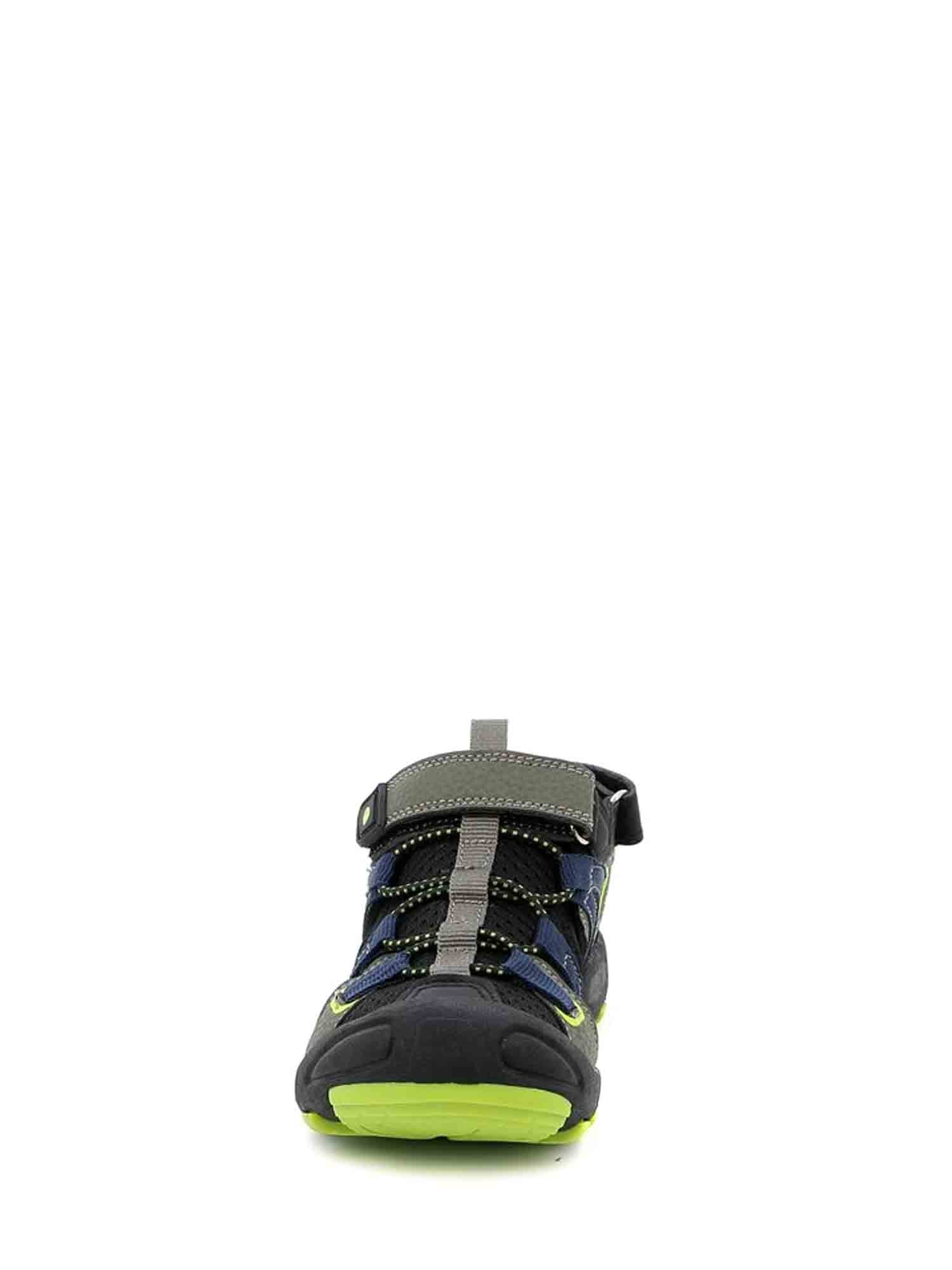 Sandali con strappi Nero Grunland Junior