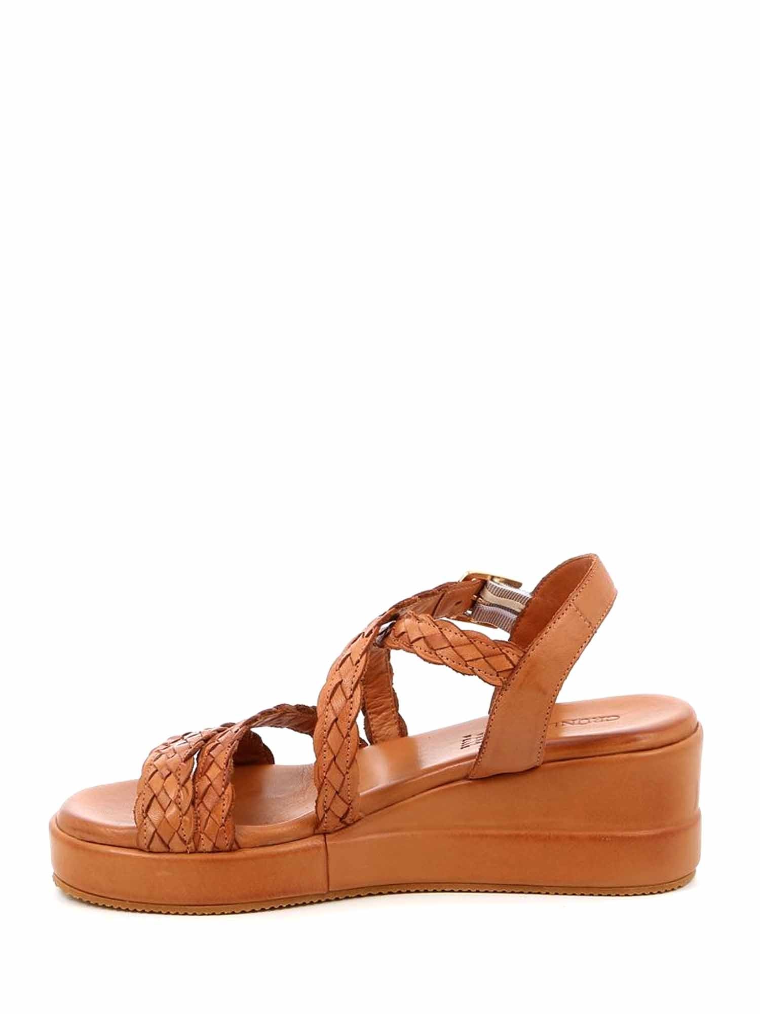 Sandali zeppa Marrone Grunland