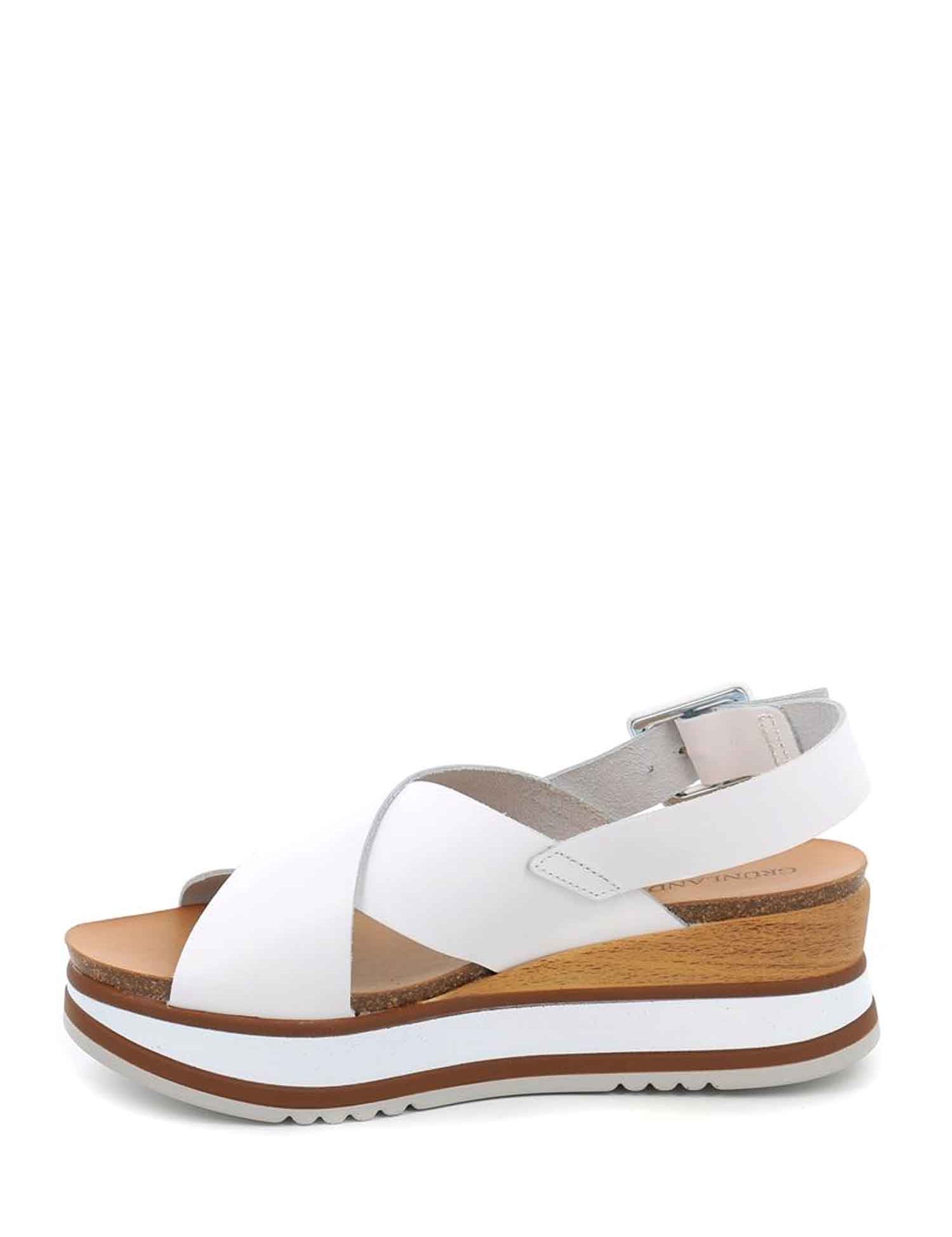 Sandali zeppa Bianco Grunland