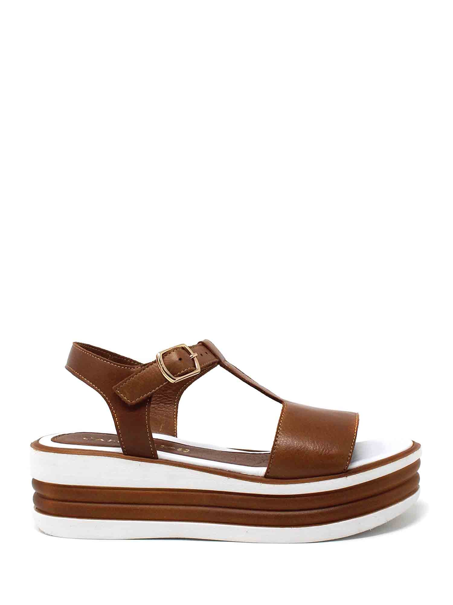 Sandali zeppa Marrone Cafenoir