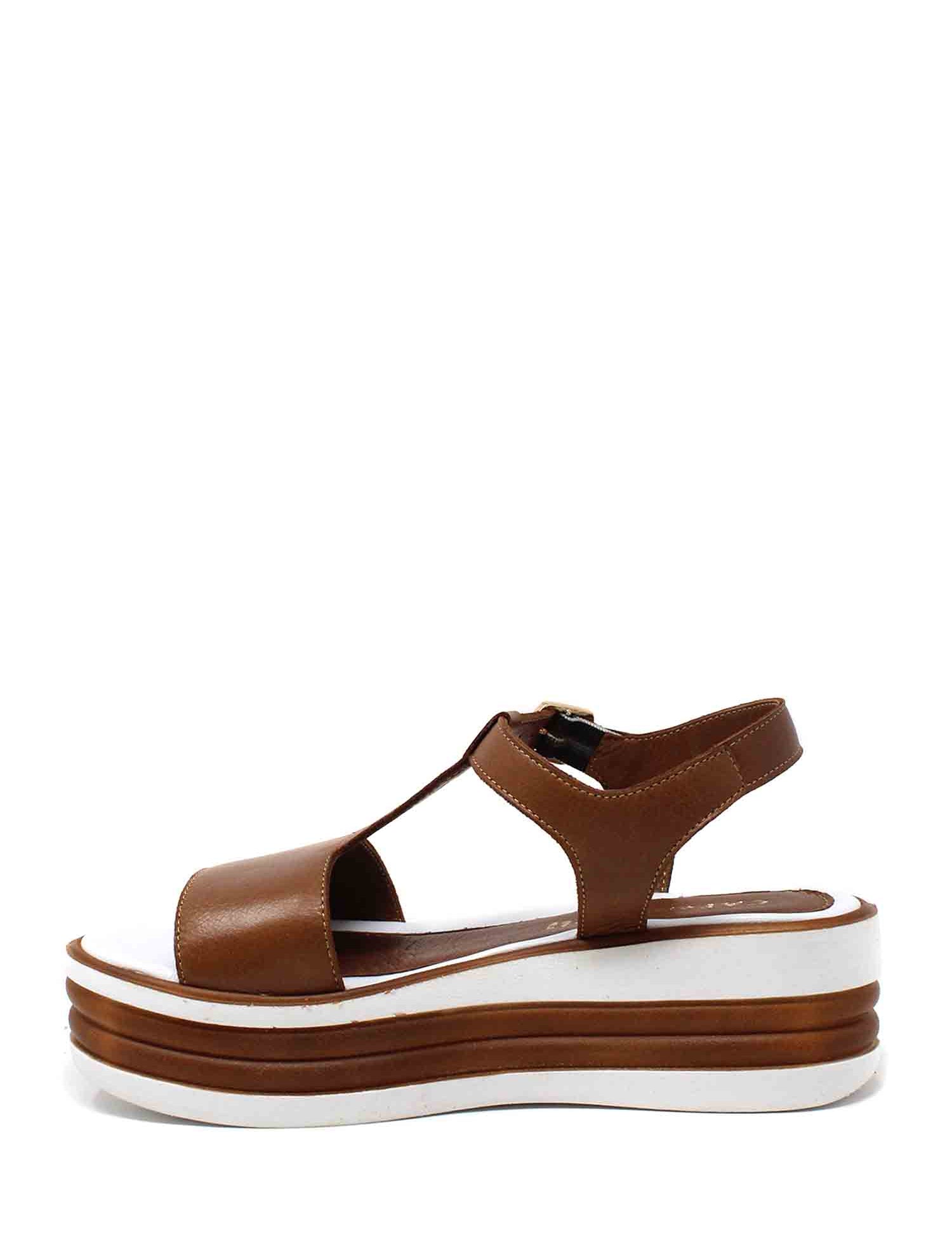 Sandali zeppa Marrone Cafenoir