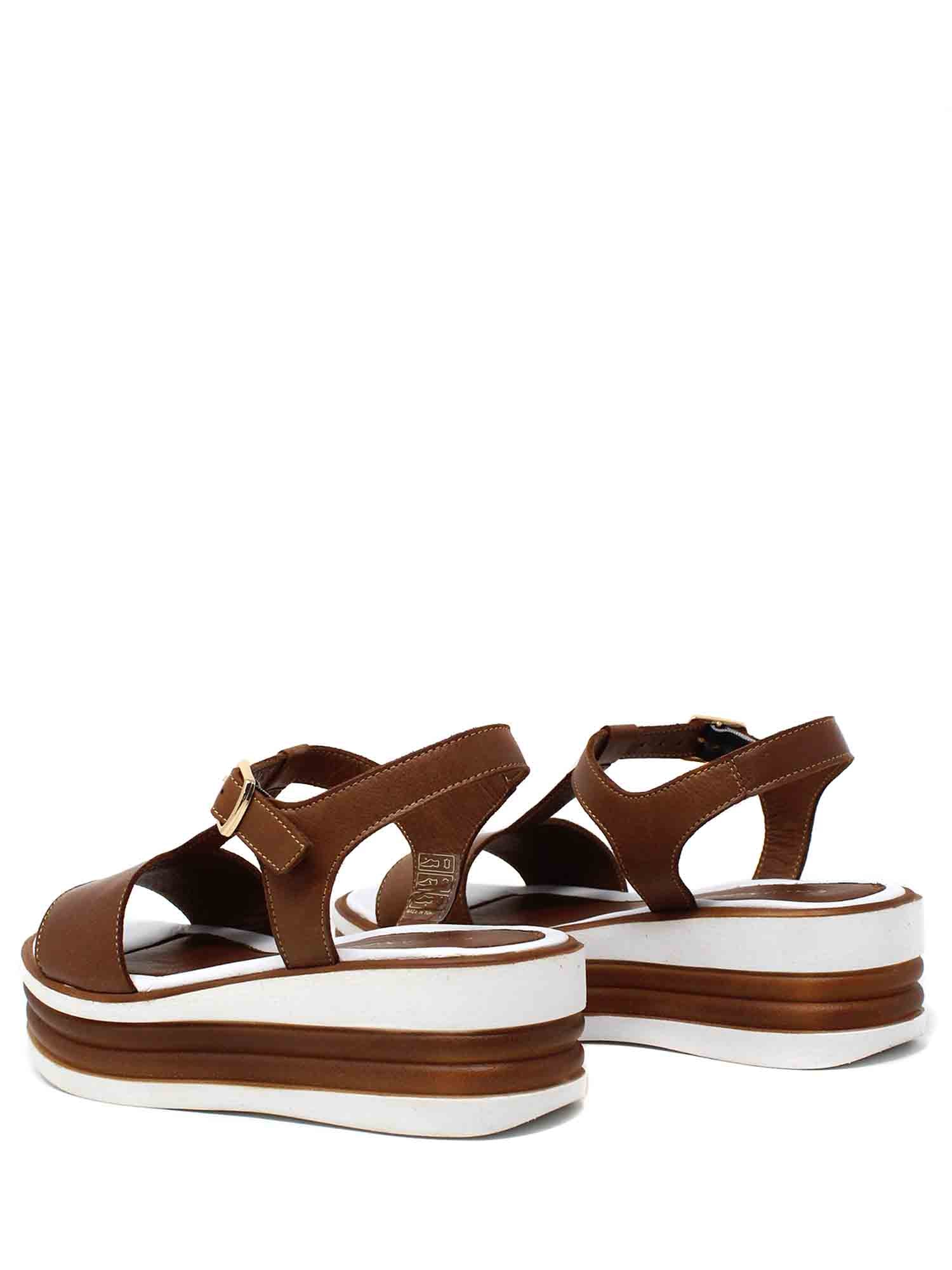 Sandali zeppa Marrone Cafenoir