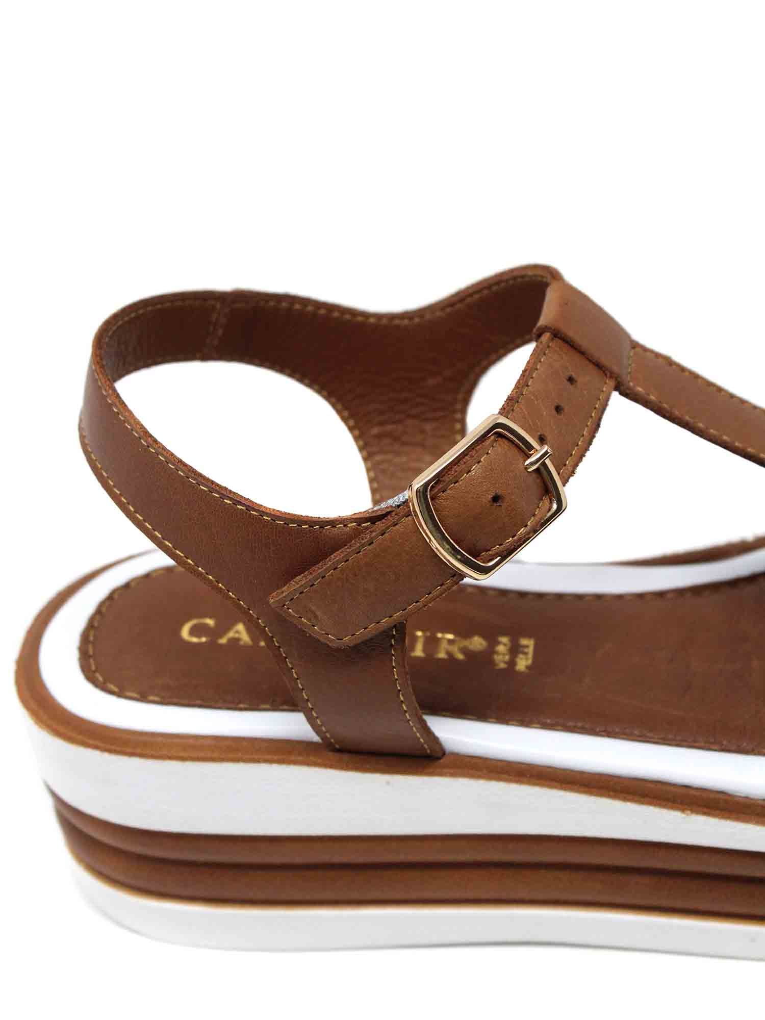 Sandali zeppa Marrone Cafenoir