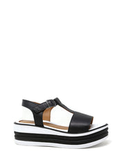 Sandali zeppa Nero Cafenoir