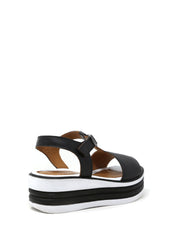 Sandali zeppa Nero Cafenoir