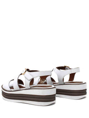 Sandali zeppa Bianco Cafenoir