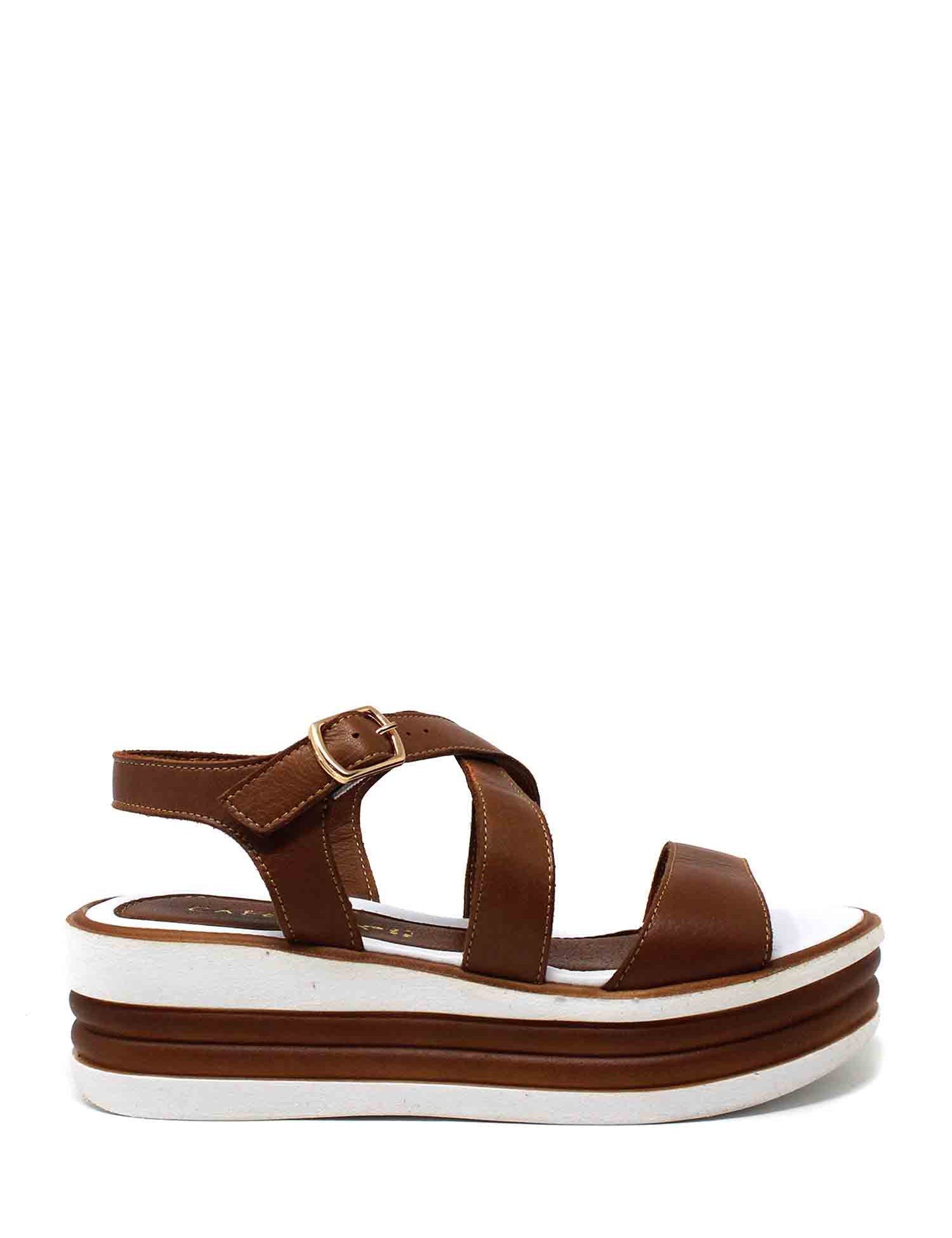 Sandali zeppa Marrone Cafenoir