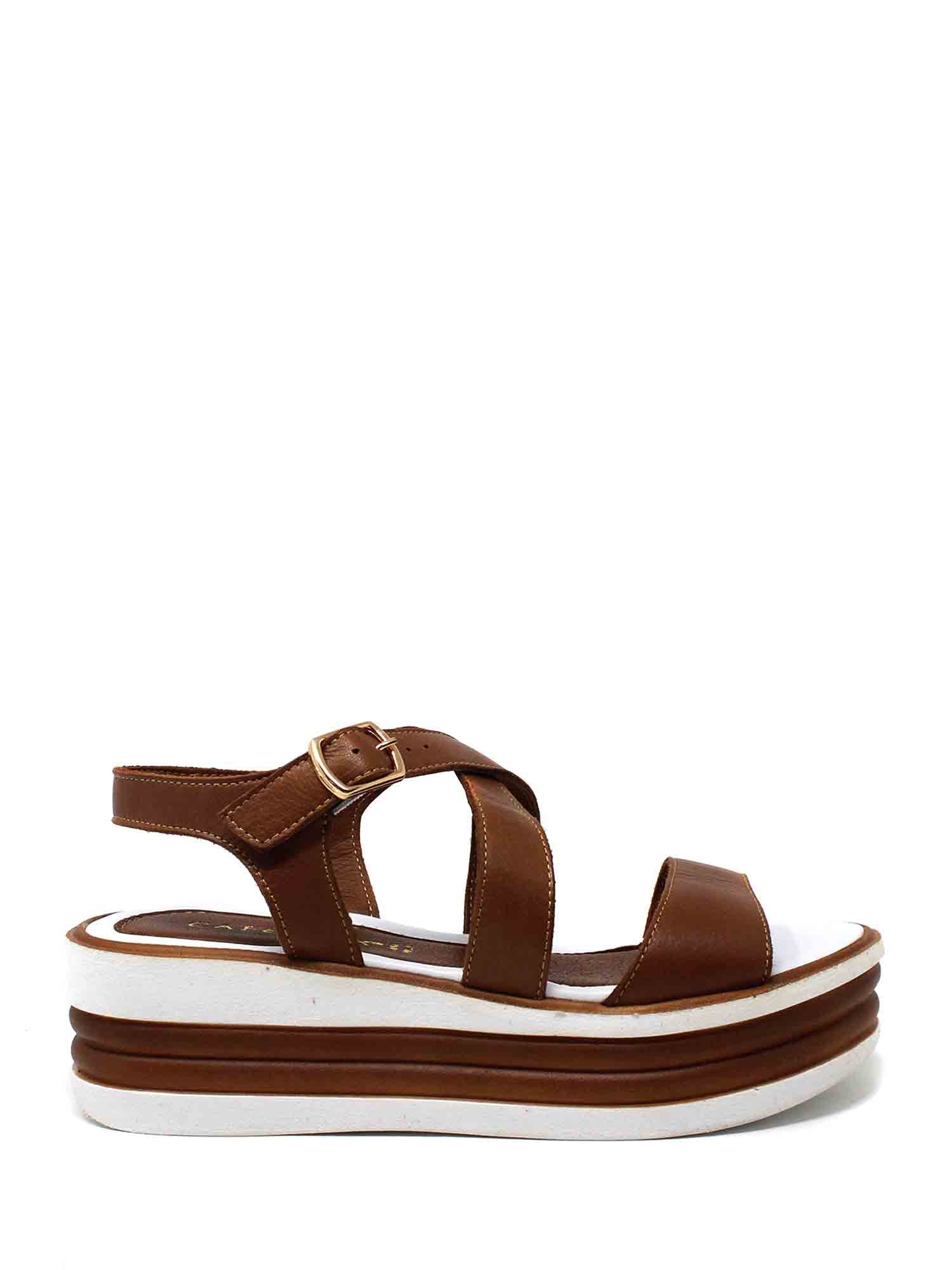 Sandali zeppa Marrone Cafenoir