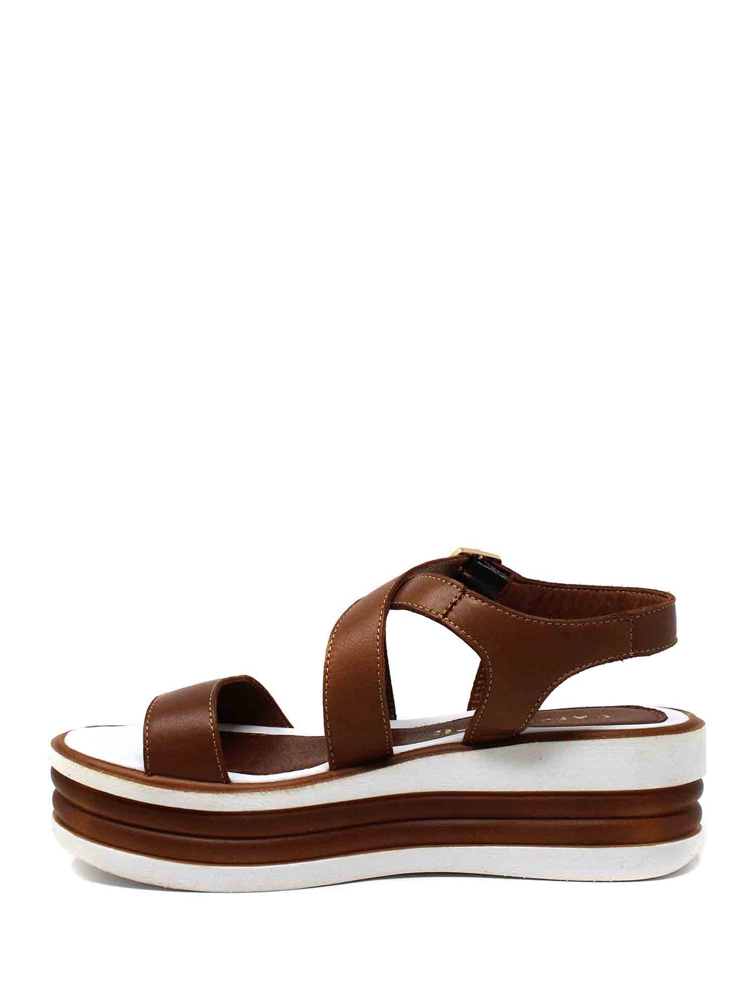 Sandali zeppa Marrone Cafenoir