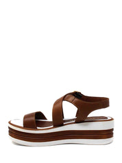 Sandali zeppa Marrone Cafenoir