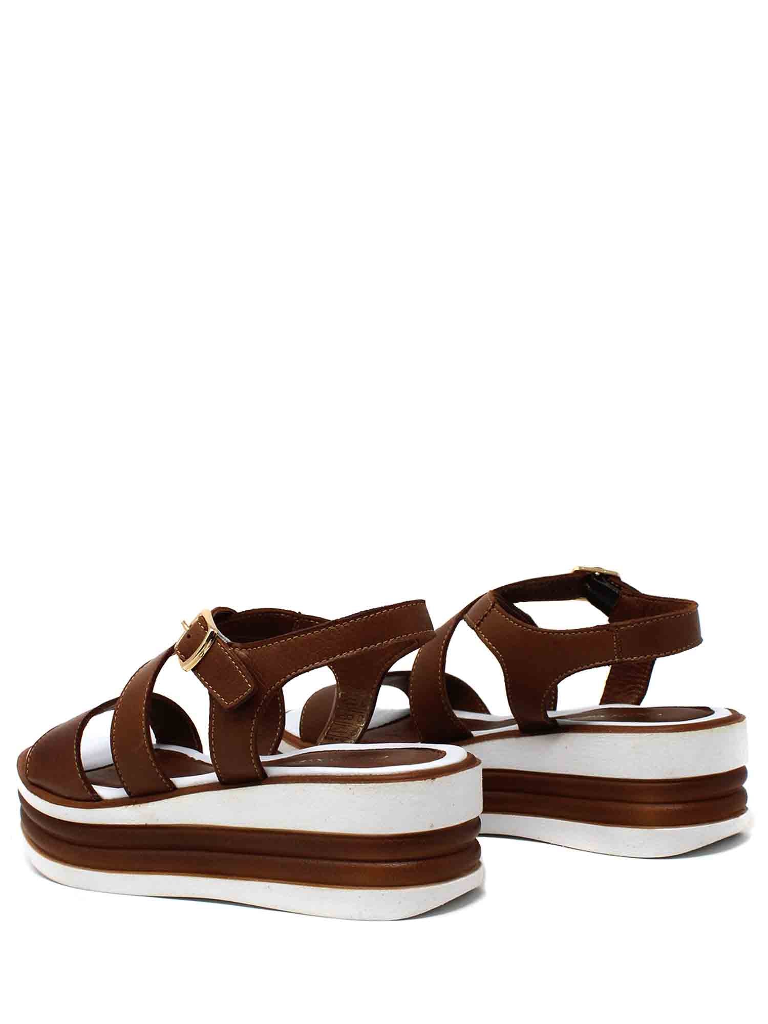 Sandali zeppa Marrone Cafenoir