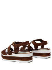 Sandali zeppa Marrone Cafenoir