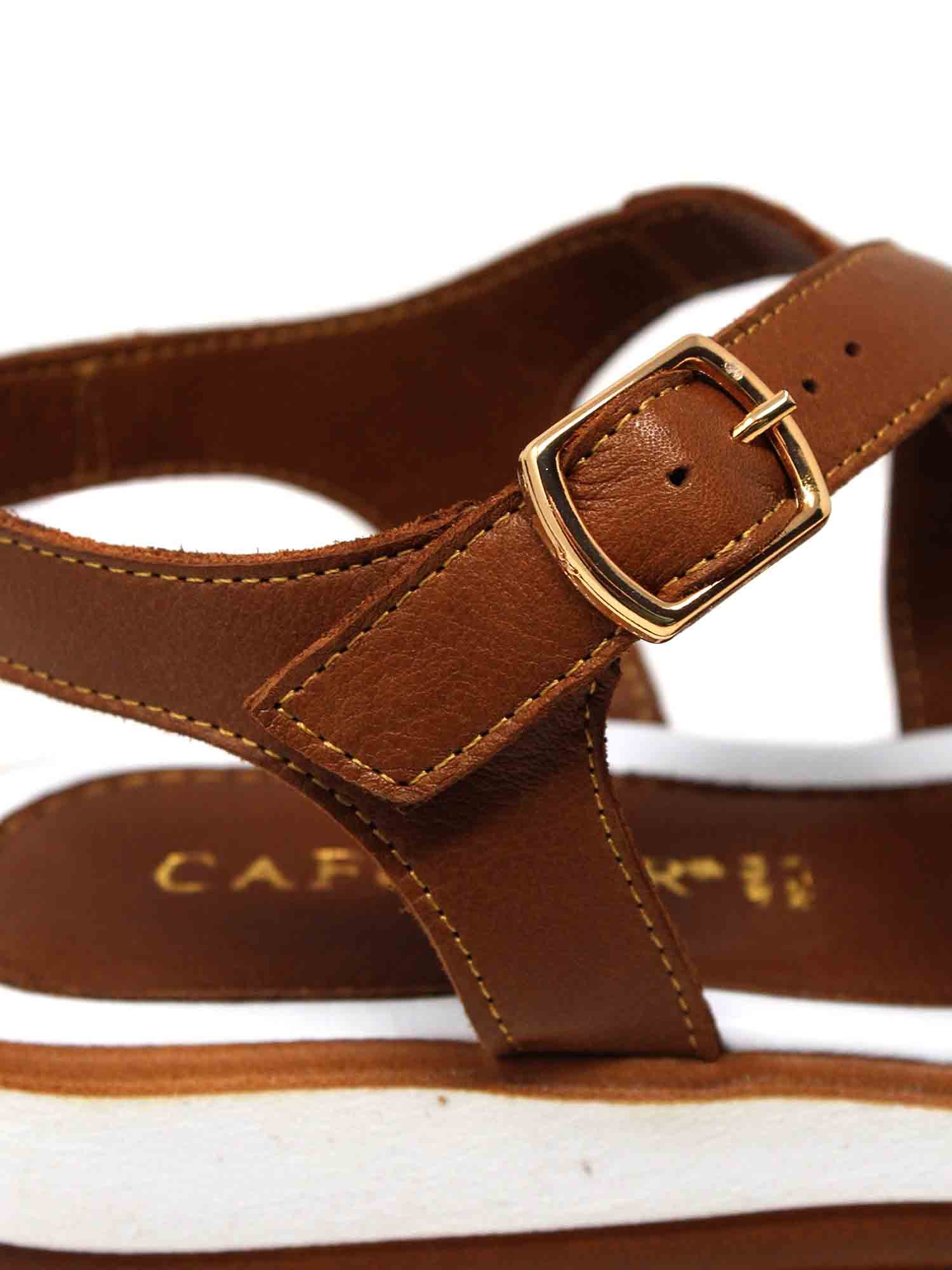 Sandali zeppa Marrone Cafenoir