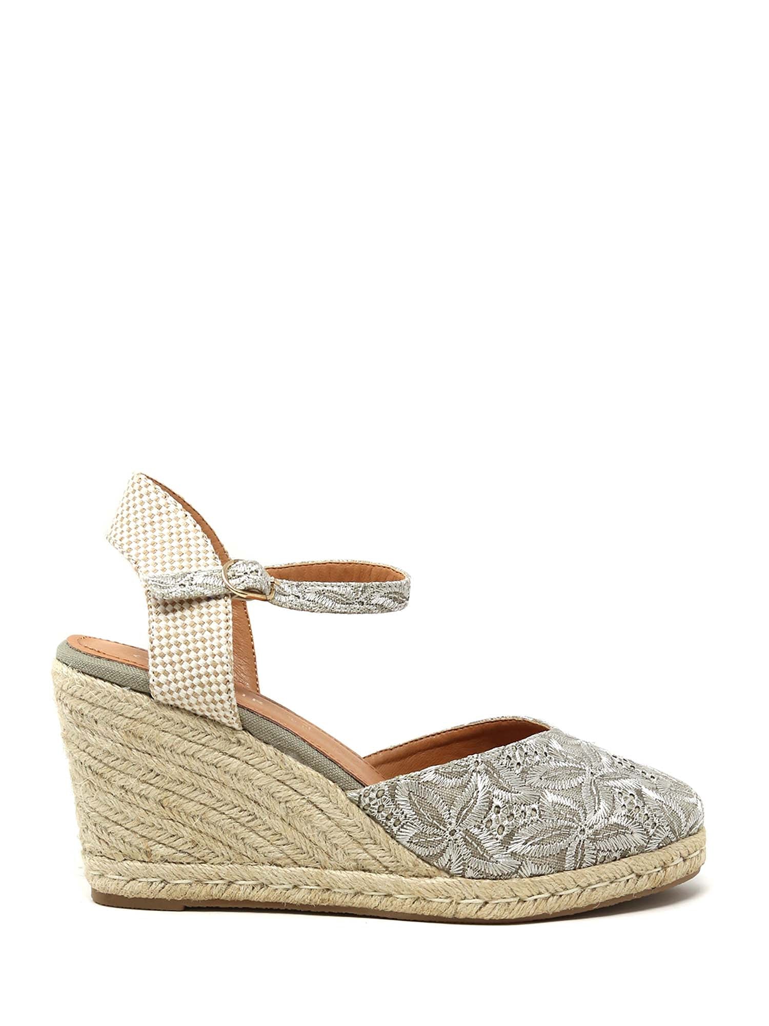 Sandali zeppa Grigio Cafenoir