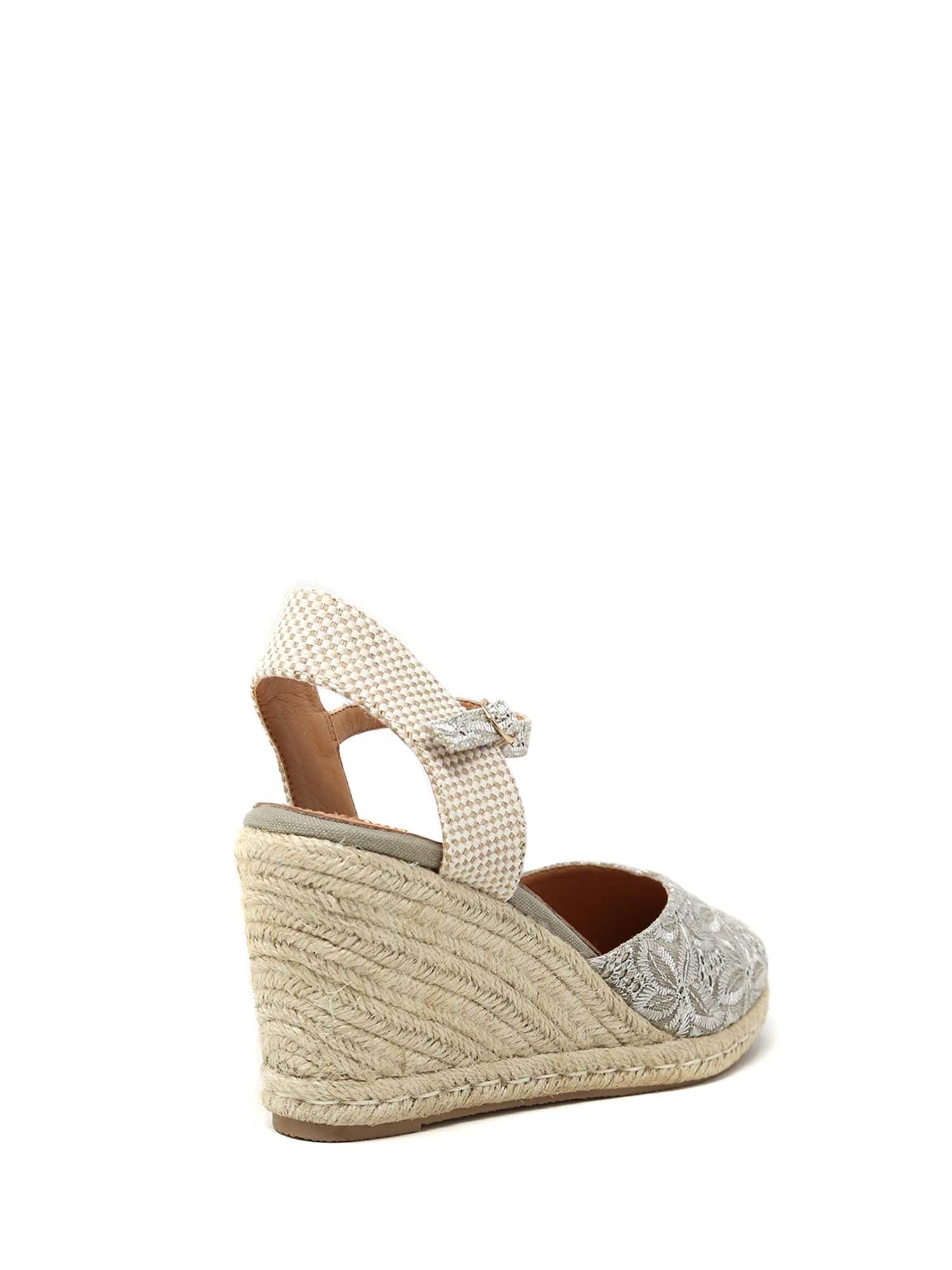 Sandali zeppa Grigio Cafenoir