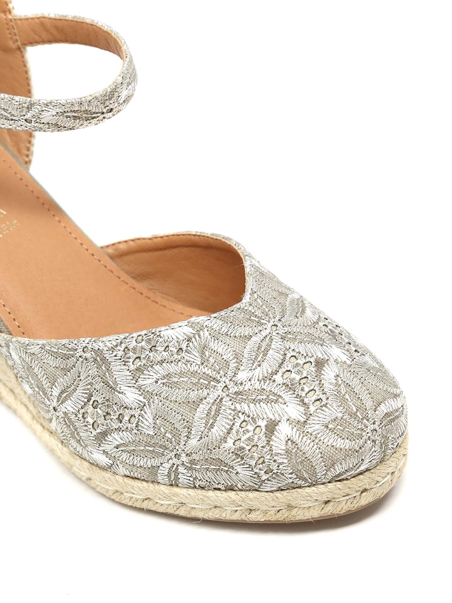 Sandali zeppa Grigio Cafenoir