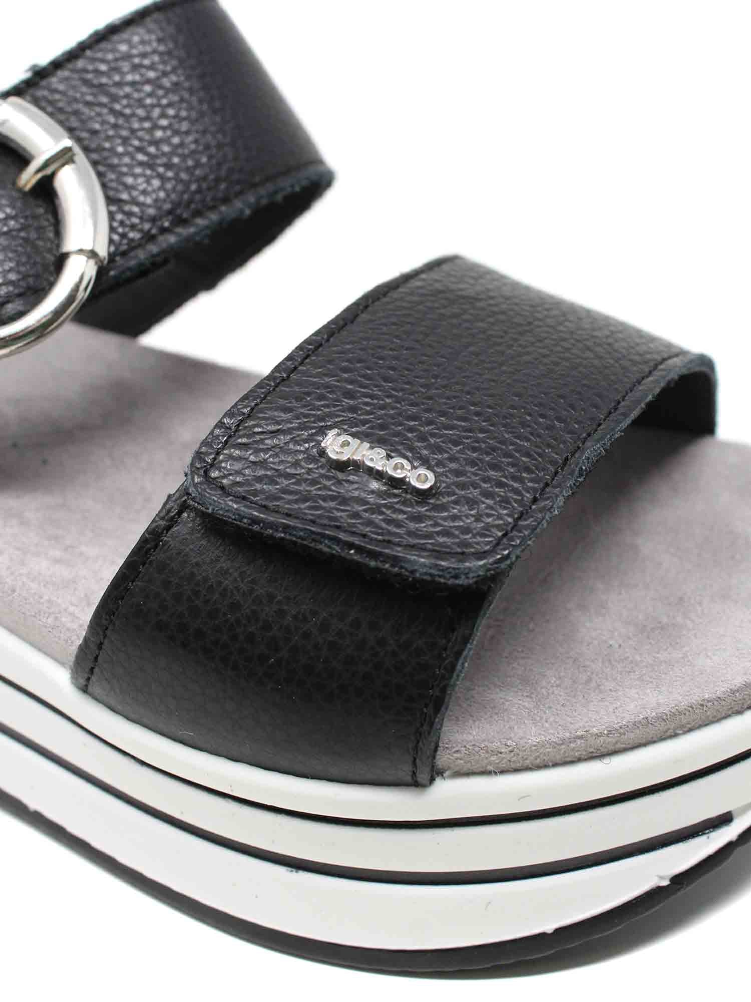 Sandali zeppa Nero Igi&co