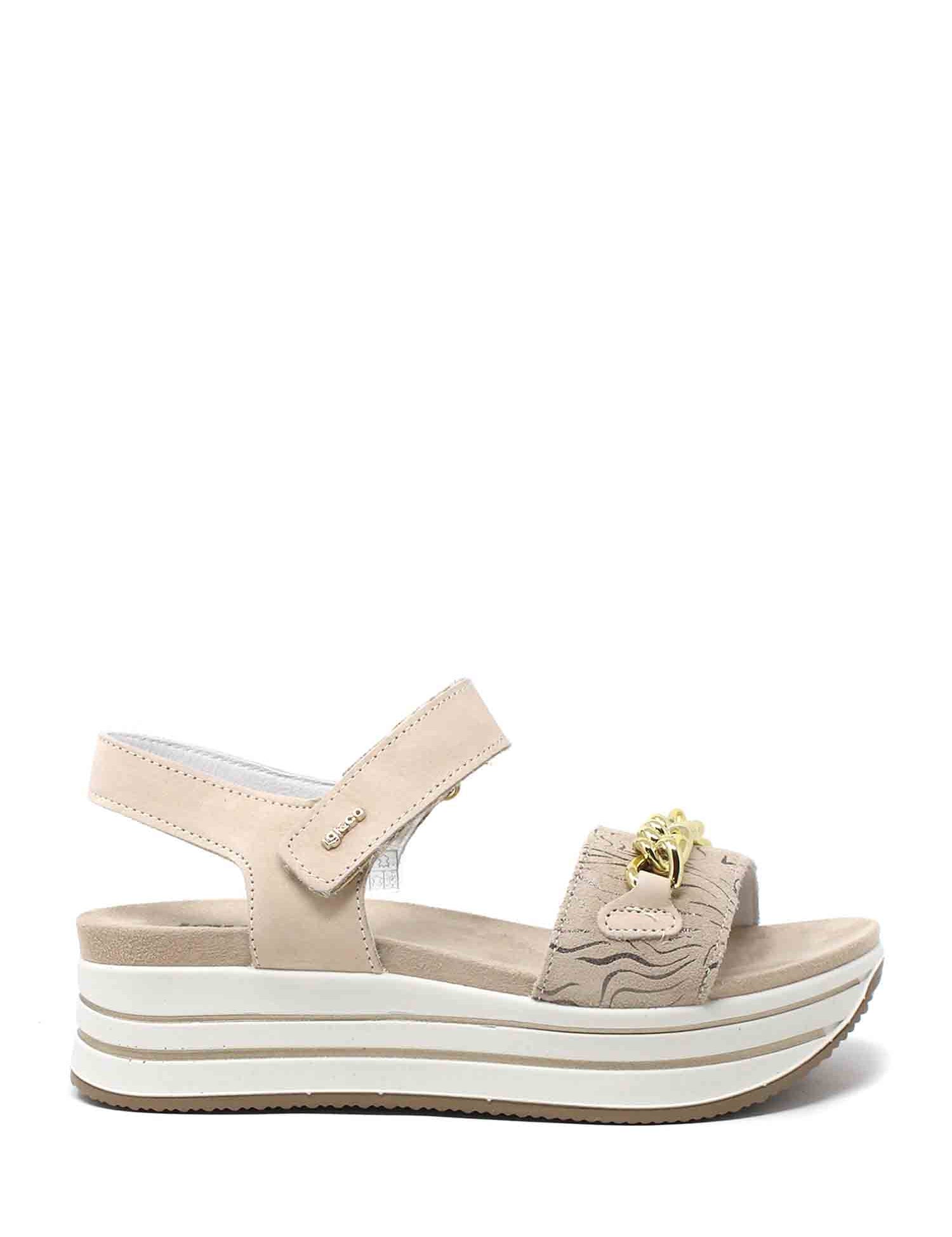 Sandali zeppa Beige Igi&co