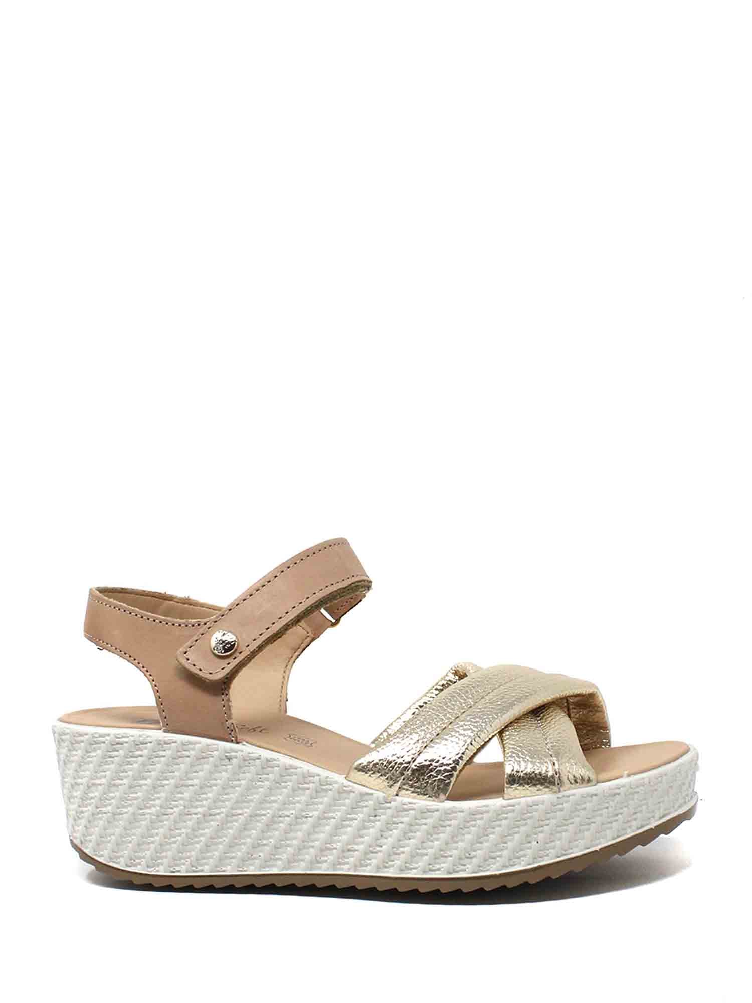 Sandali zeppa Dorato Enval