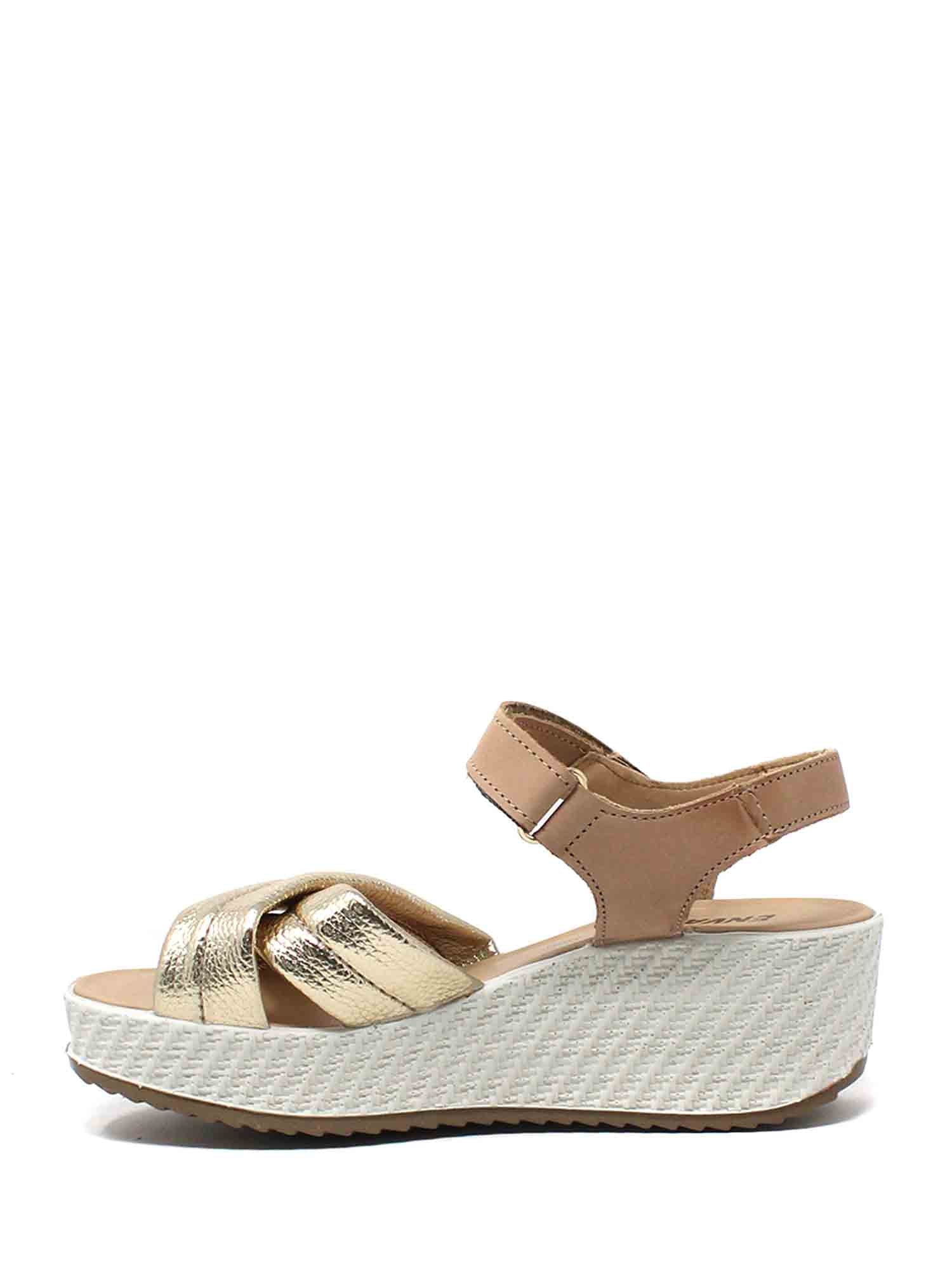 Sandali zeppa Dorato Enval