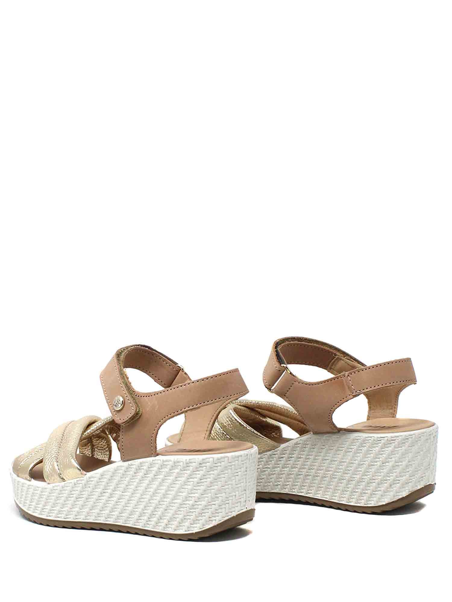 Sandali zeppa Dorato Enval