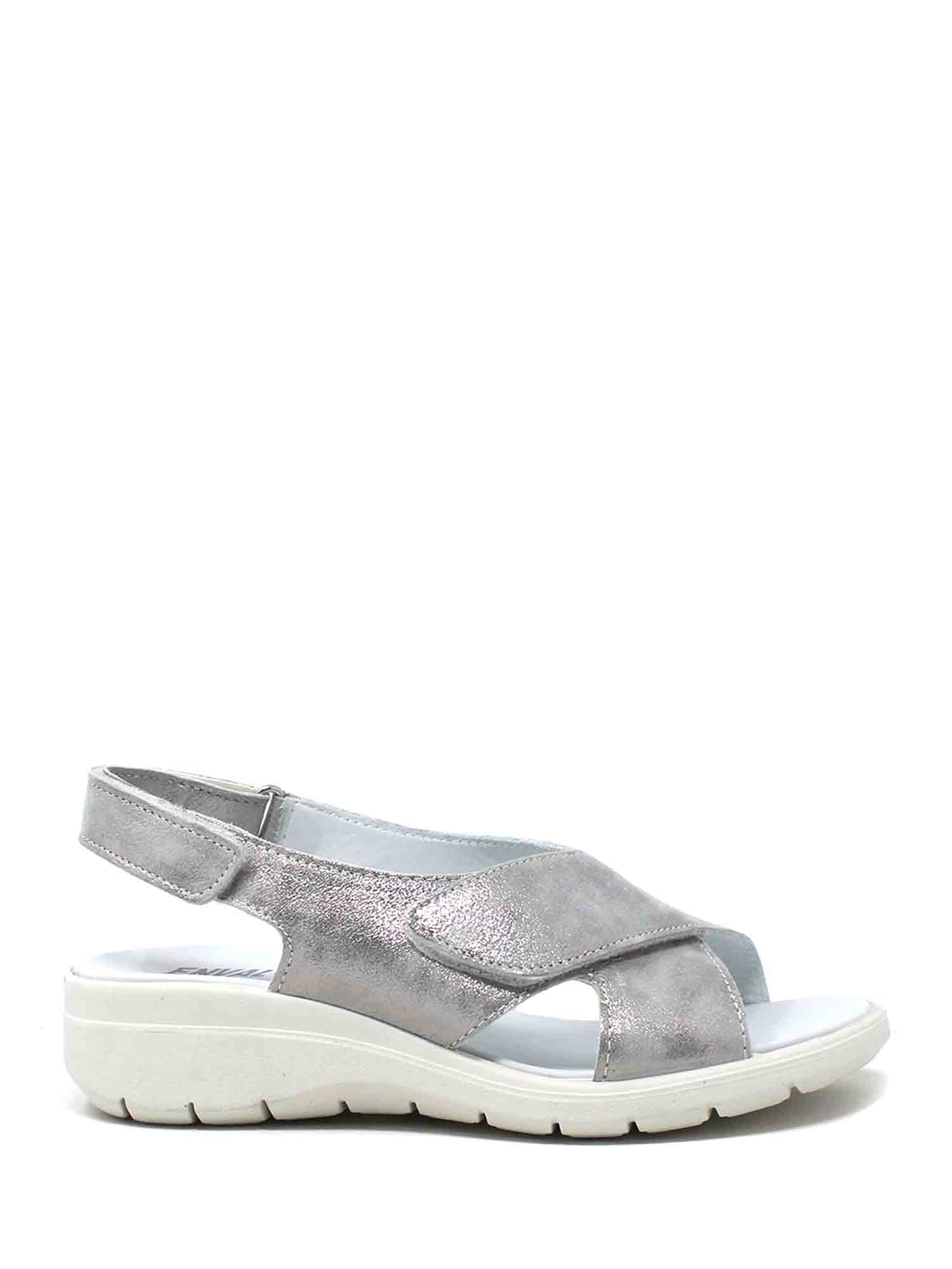 Sandali con strappi Argentato Enval