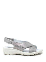 Sandali con strappi Argentato Enval