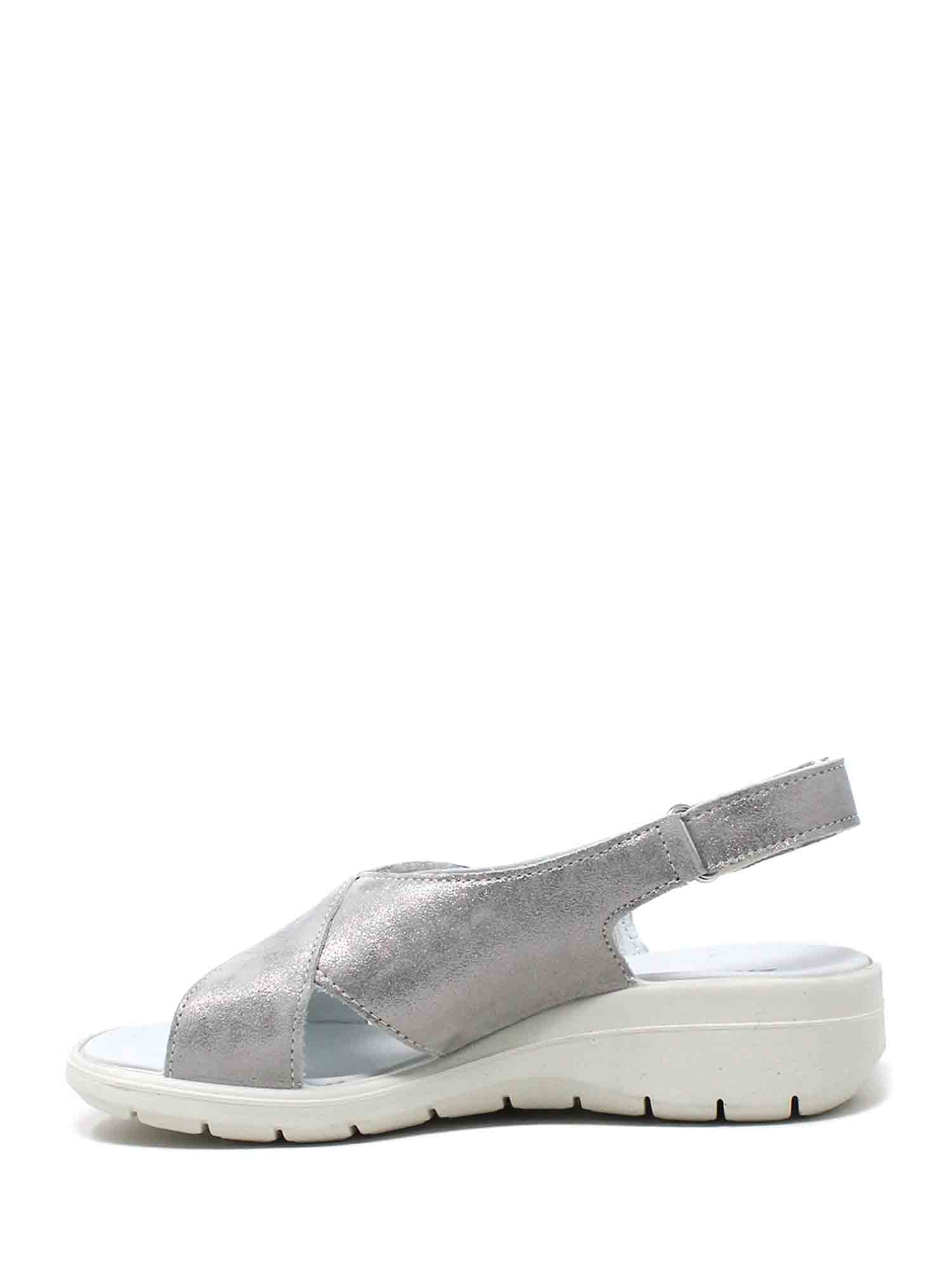 Sandali con strappi Argentato Enval