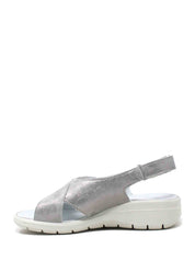 Sandali con strappi Argentato Enval