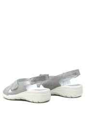 Sandali con strappi Argentato Enval