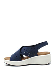 Sandali zeppa Blu Enval