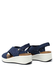 Sandali zeppa Blu Enval