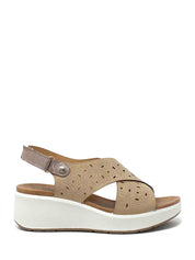 Sandali zeppa Beige Enval