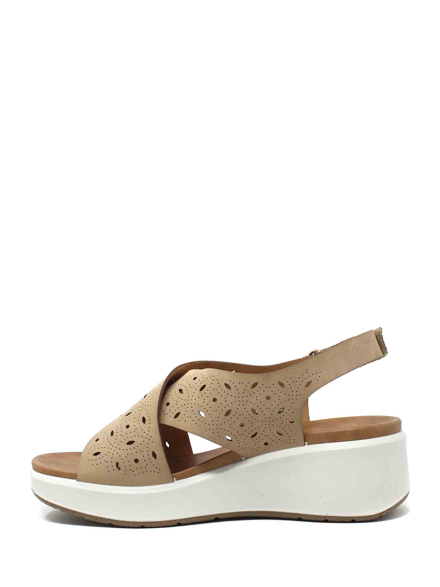 Sandali zeppa Beige Enval