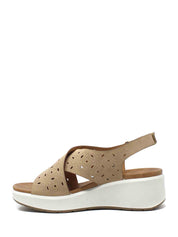 Sandali zeppa Beige Enval