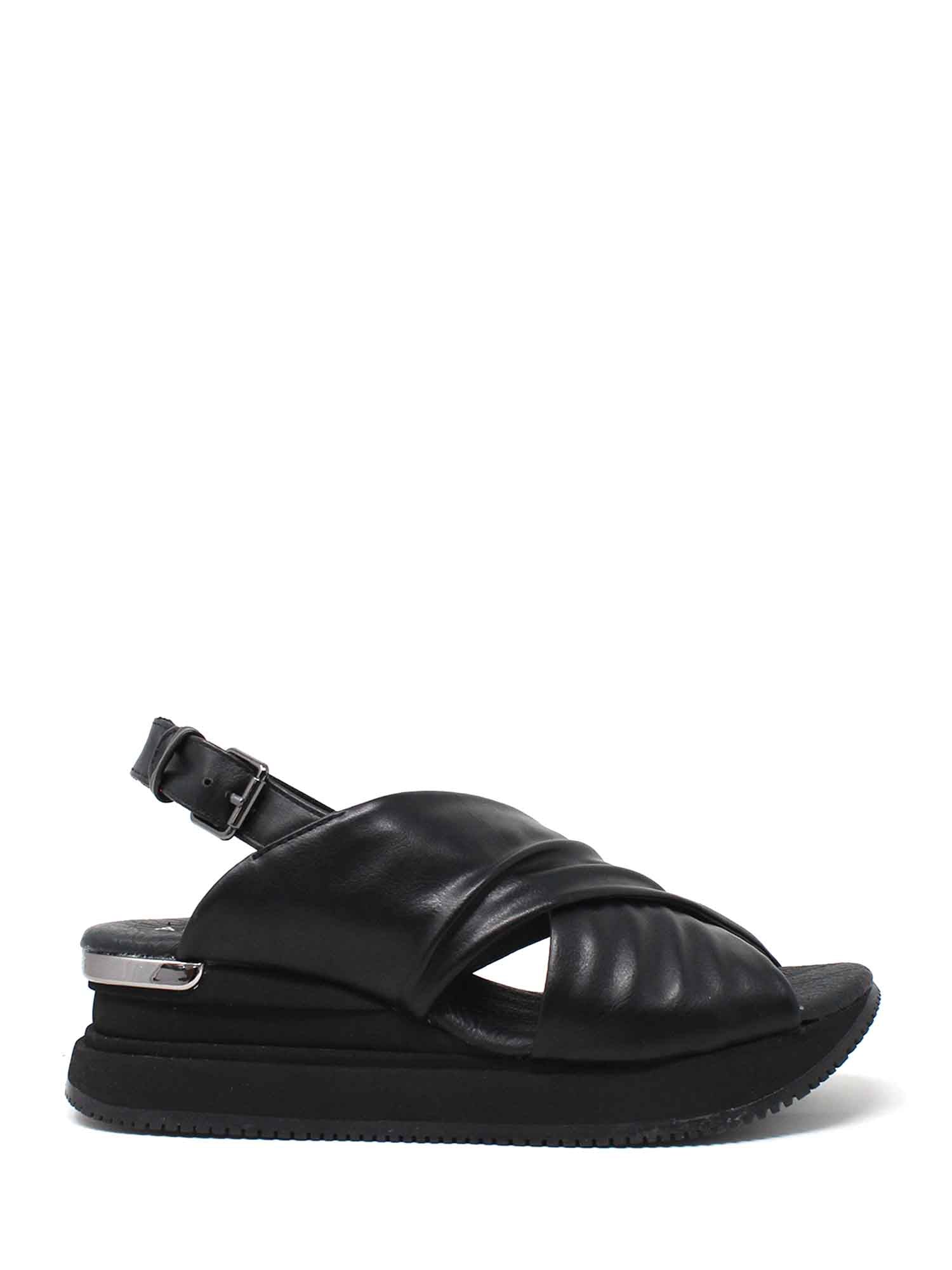 Sandali zeppa Nero Apepazza