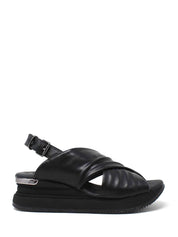 Sandali zeppa Nero Apepazza