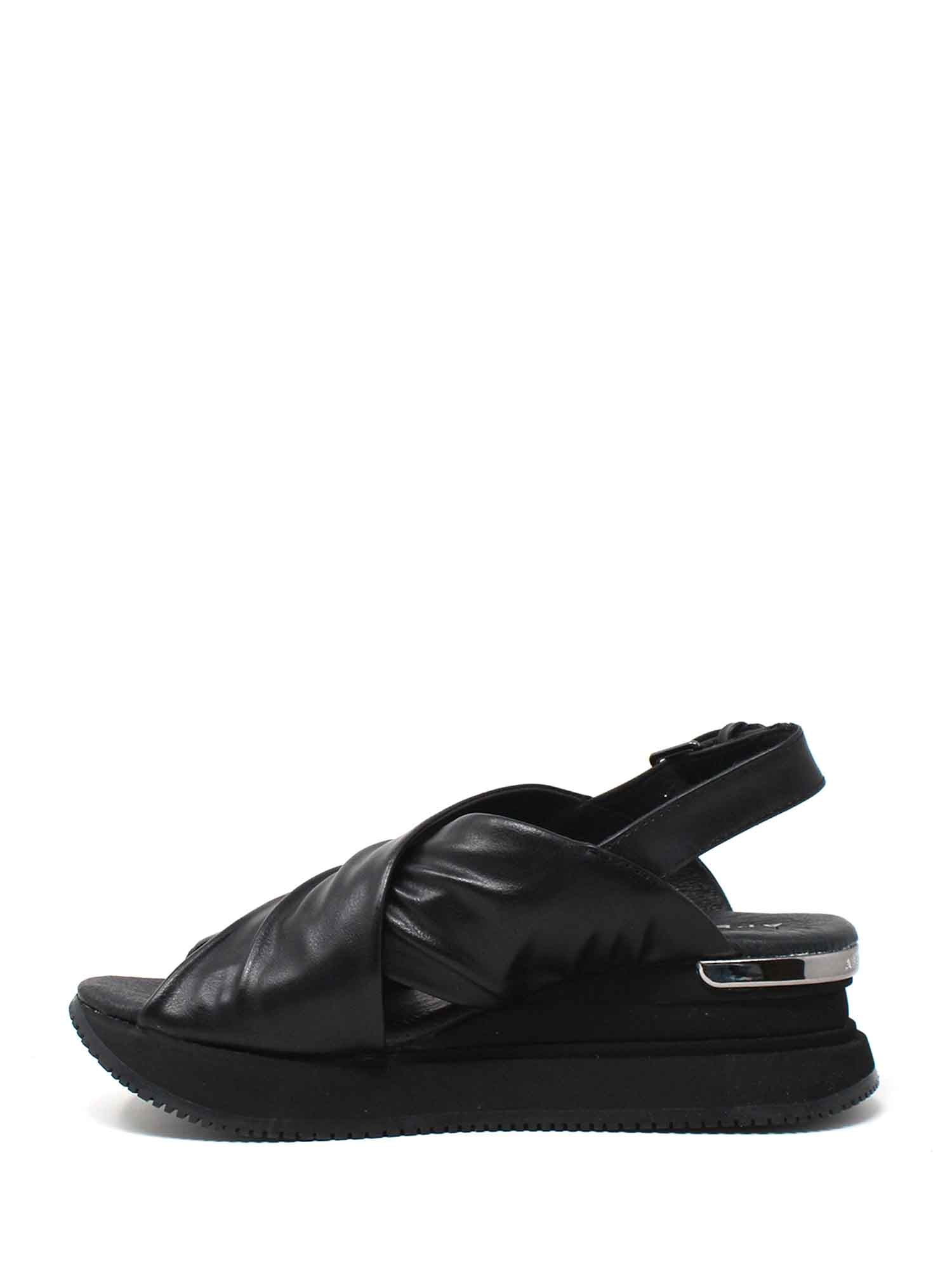 Sandali zeppa Nero Apepazza