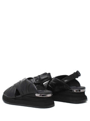 Sandali zeppa Nero Apepazza