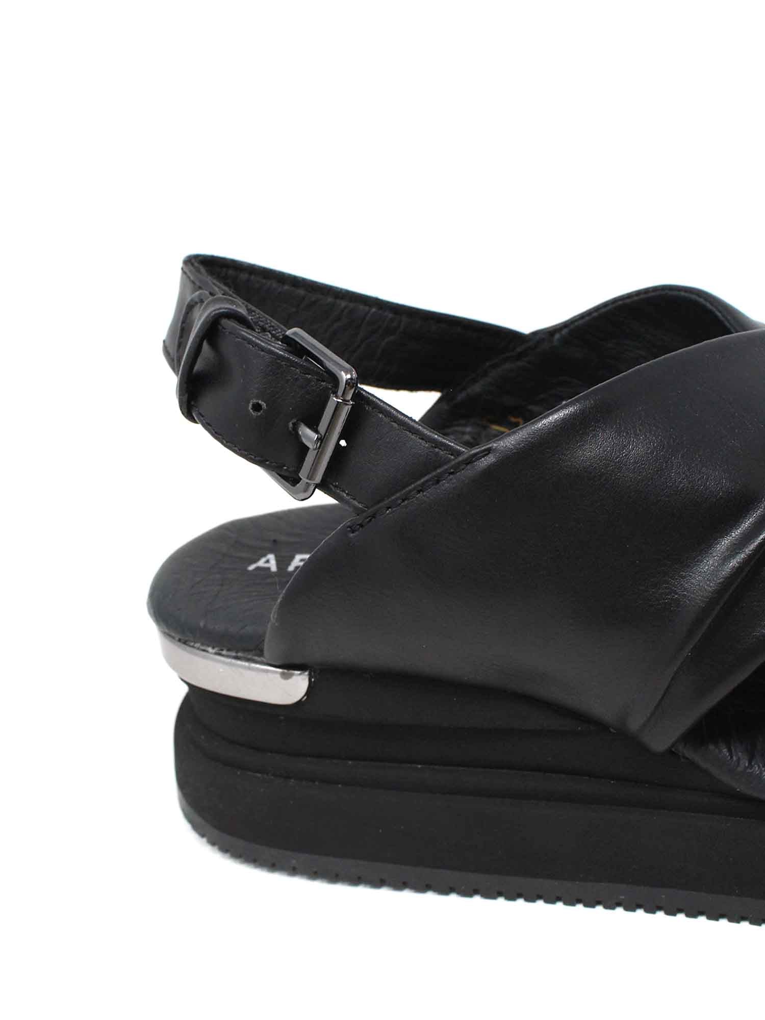 Sandali zeppa Nero Apepazza