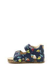 Sandali con strappi Blu Falcotto