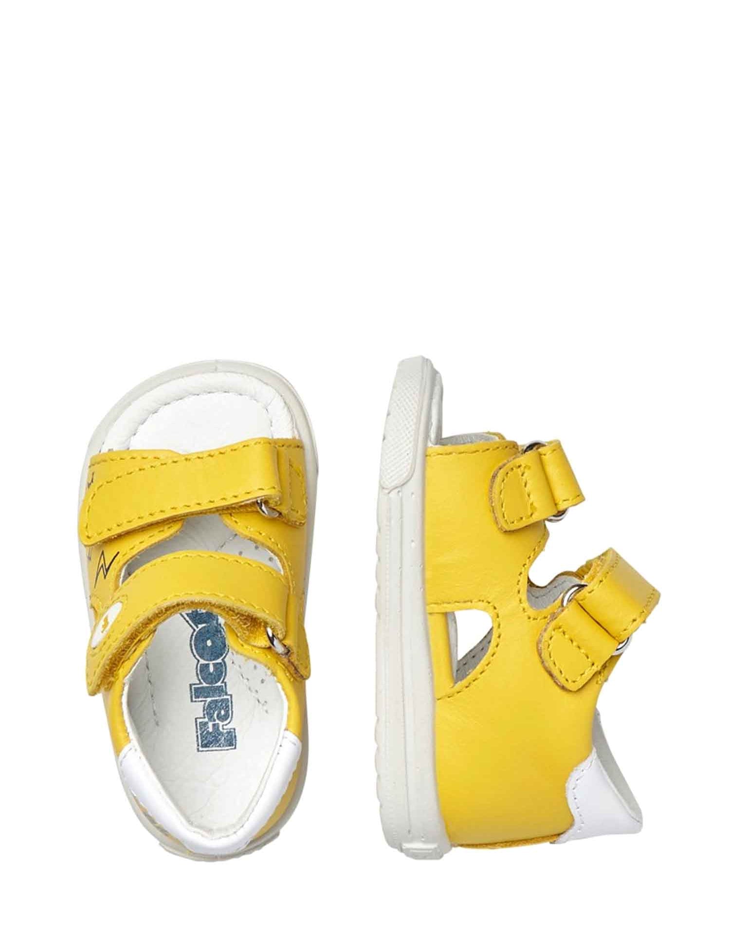 Sandali con strappi Giallo Falcotto