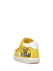 Sandali con strappi Giallo Falcotto