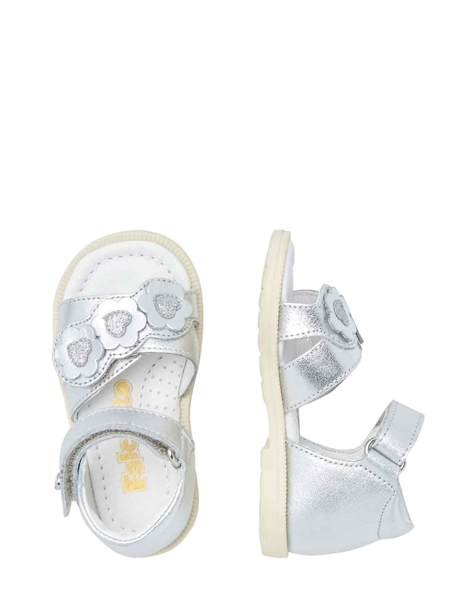 Sandali con strappi Argentato Falcotto