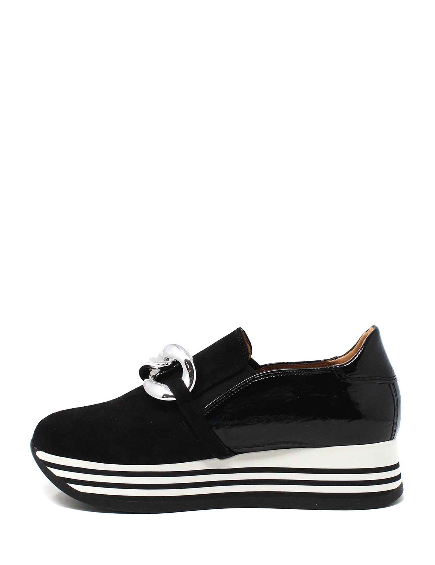 Slip-on Nero Argento Grace Shoes