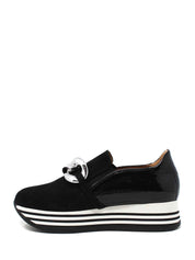 Slip-on Nero Argento Grace Shoes
