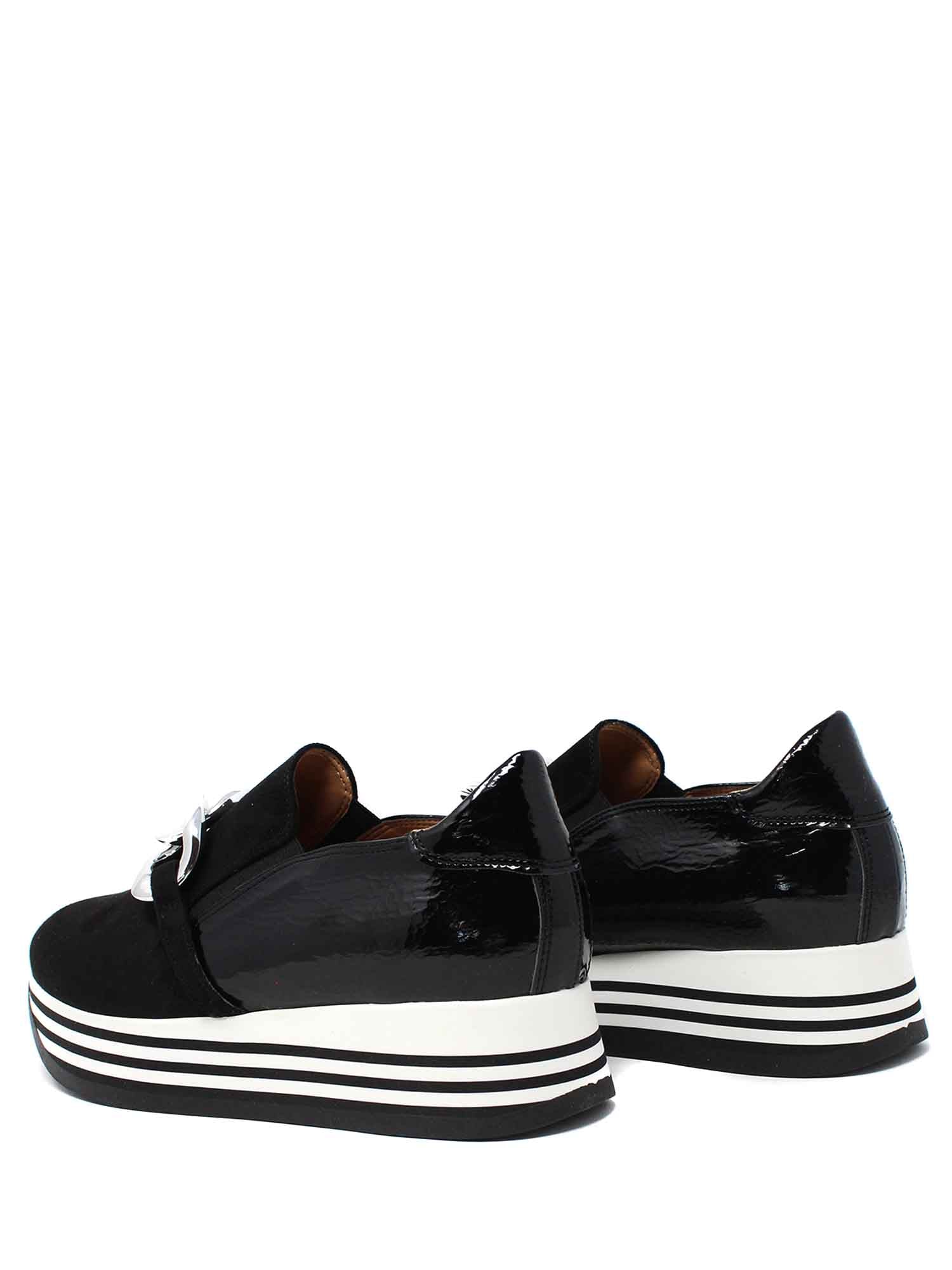 Slip-on Nero Argento Grace Shoes